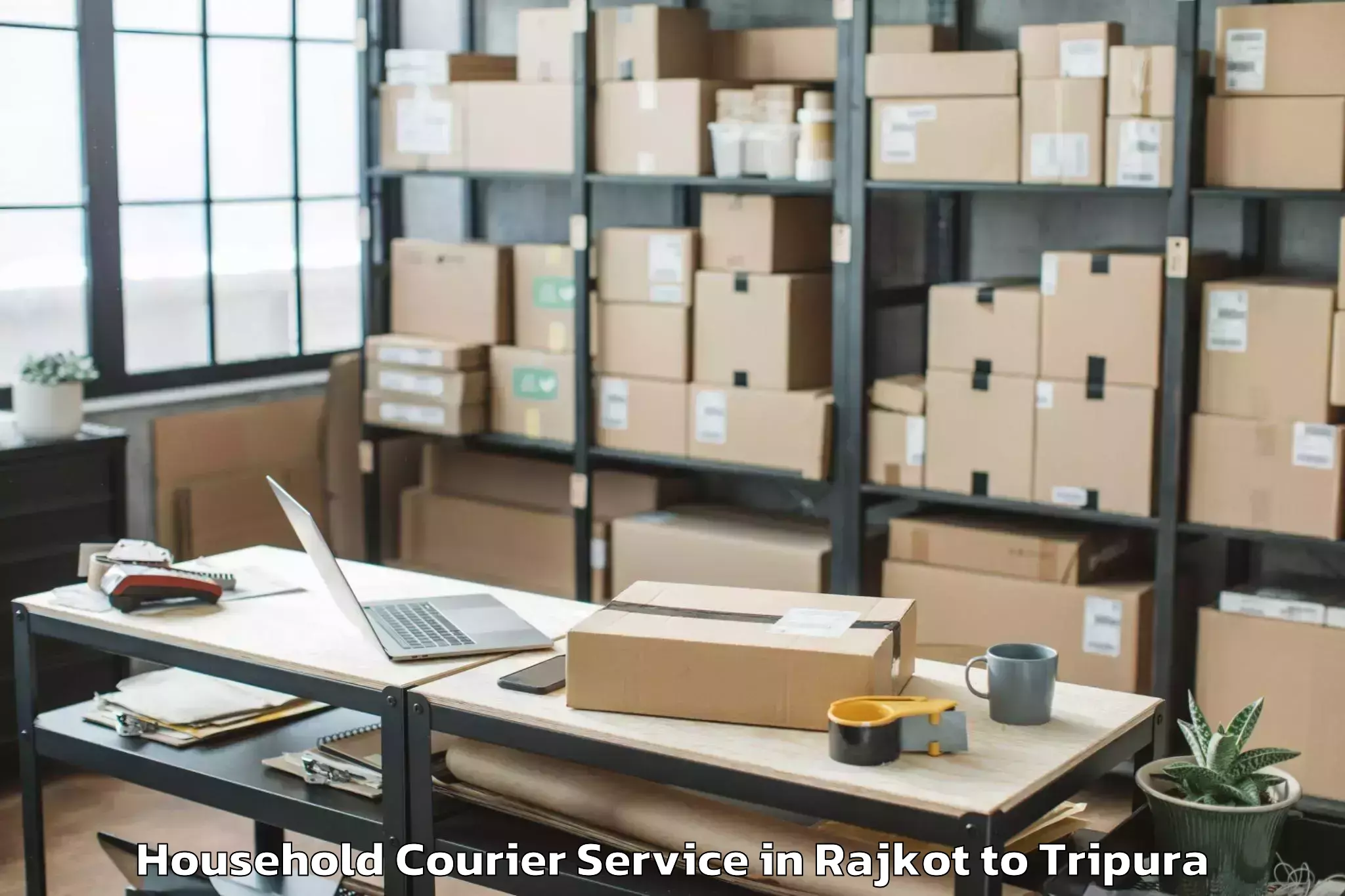 Leading Rajkot to Kamalpur Airport Ixq Household Courier Provider